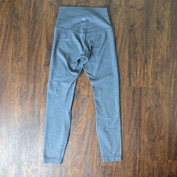 Lululemon Align Pant II 25" Mini Heathered Herringbone Heathered Black White - Picture 8 of 10